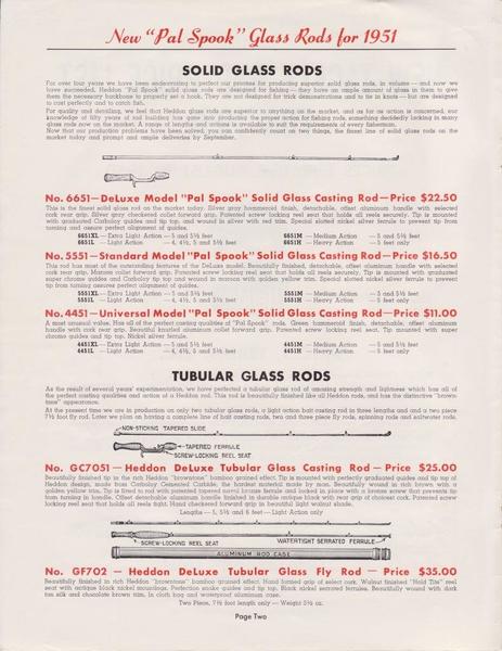 HEDDON Glass Fly Rod Catalog Listings 1951-1983 | Collecting